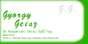 gyorgy geisz business card